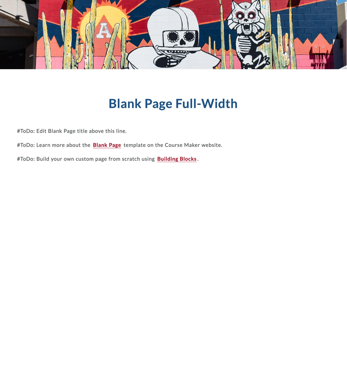 Blank Page Full Width Layout