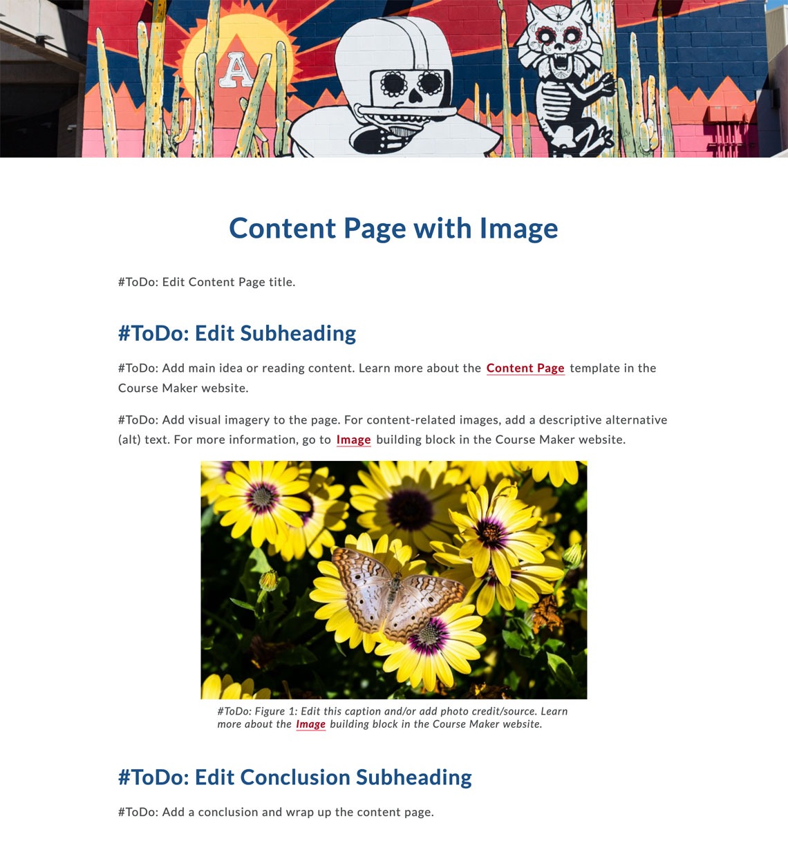 Content Page with Image option