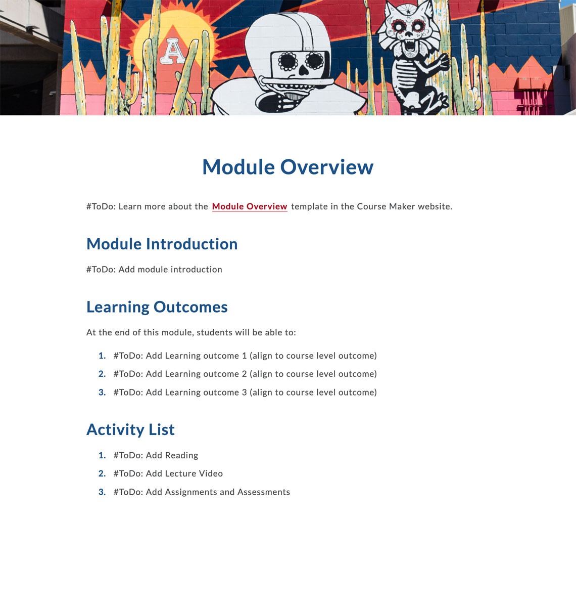 Module Overview | UArizona Course Maker