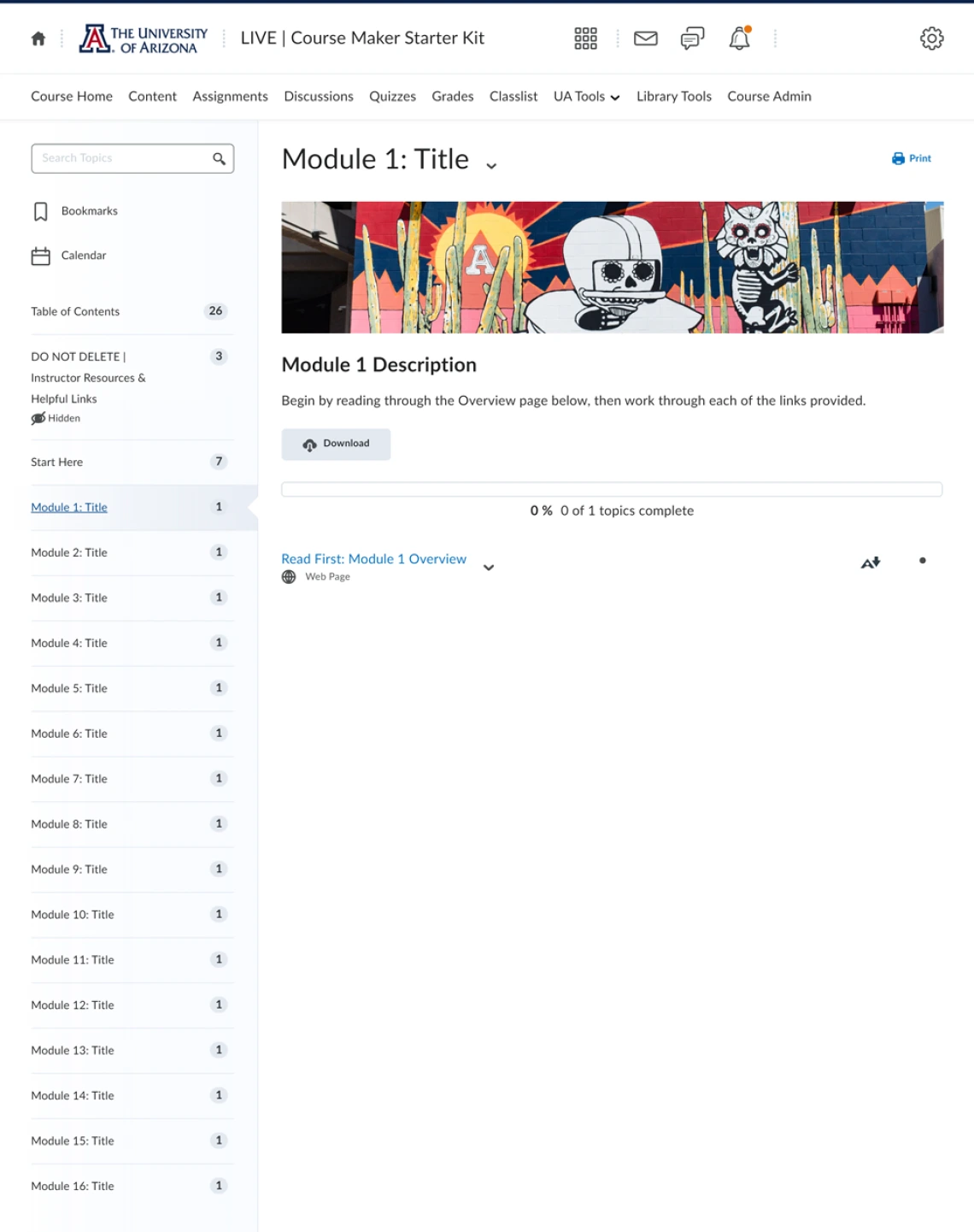 Preview of Module 1 in Course Maker Starter Kit