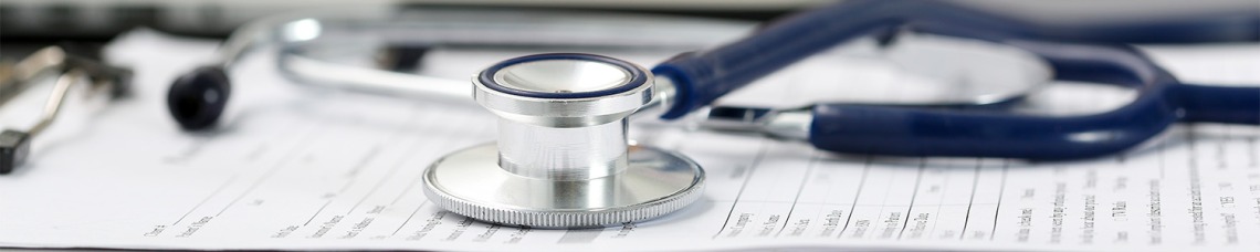 Stethoscope with paperwork