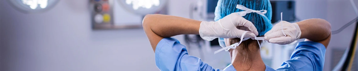 Doctor getting ready for surgery