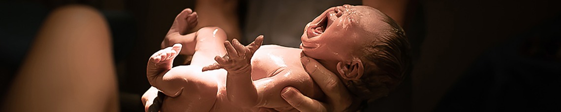 Newborn baby in delivery room 