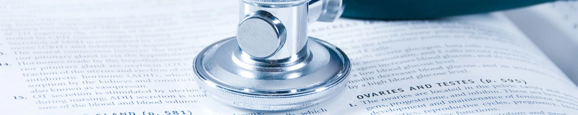 Stethoscope on paperwork