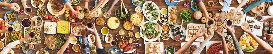 Thanksgiving dinner table 