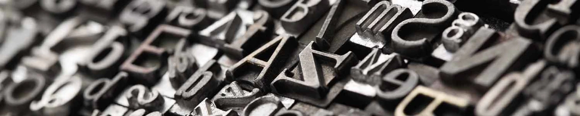Rubber stamp letters